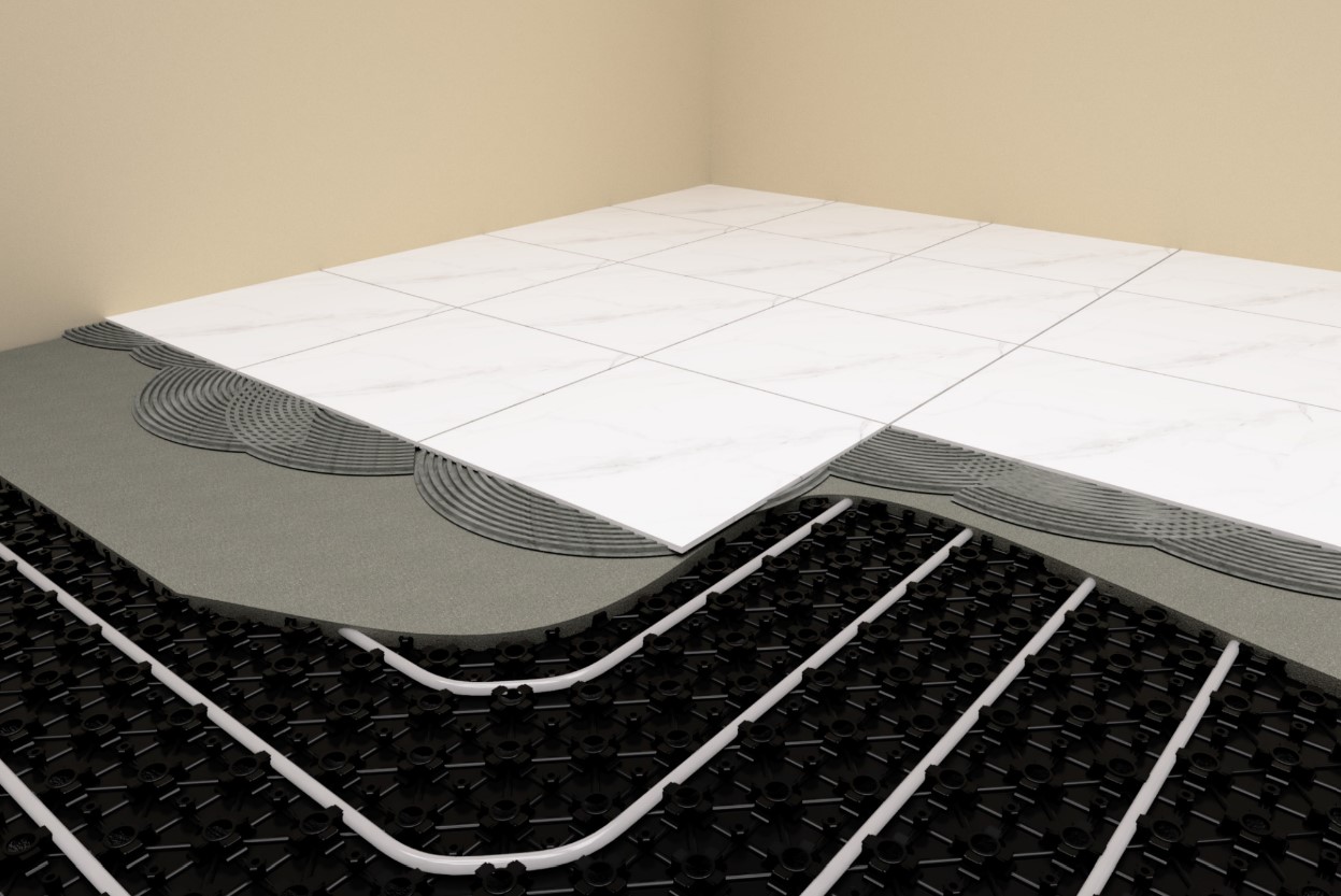 Nízkoprofilové riešenie podlahového vykurovania s vysokou hodnotou